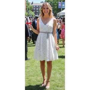 {Anthropologie} Eva Franco Abigail Daisy Dress Ivory